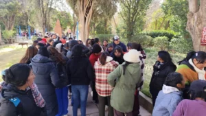 Malestar en la comunidad por qué no llegó el camión del operativo oftalmólogico.