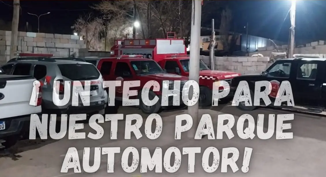 Bomberos Voluntarios lanzan una campaña solidaria para construir el techo de su parque automotor